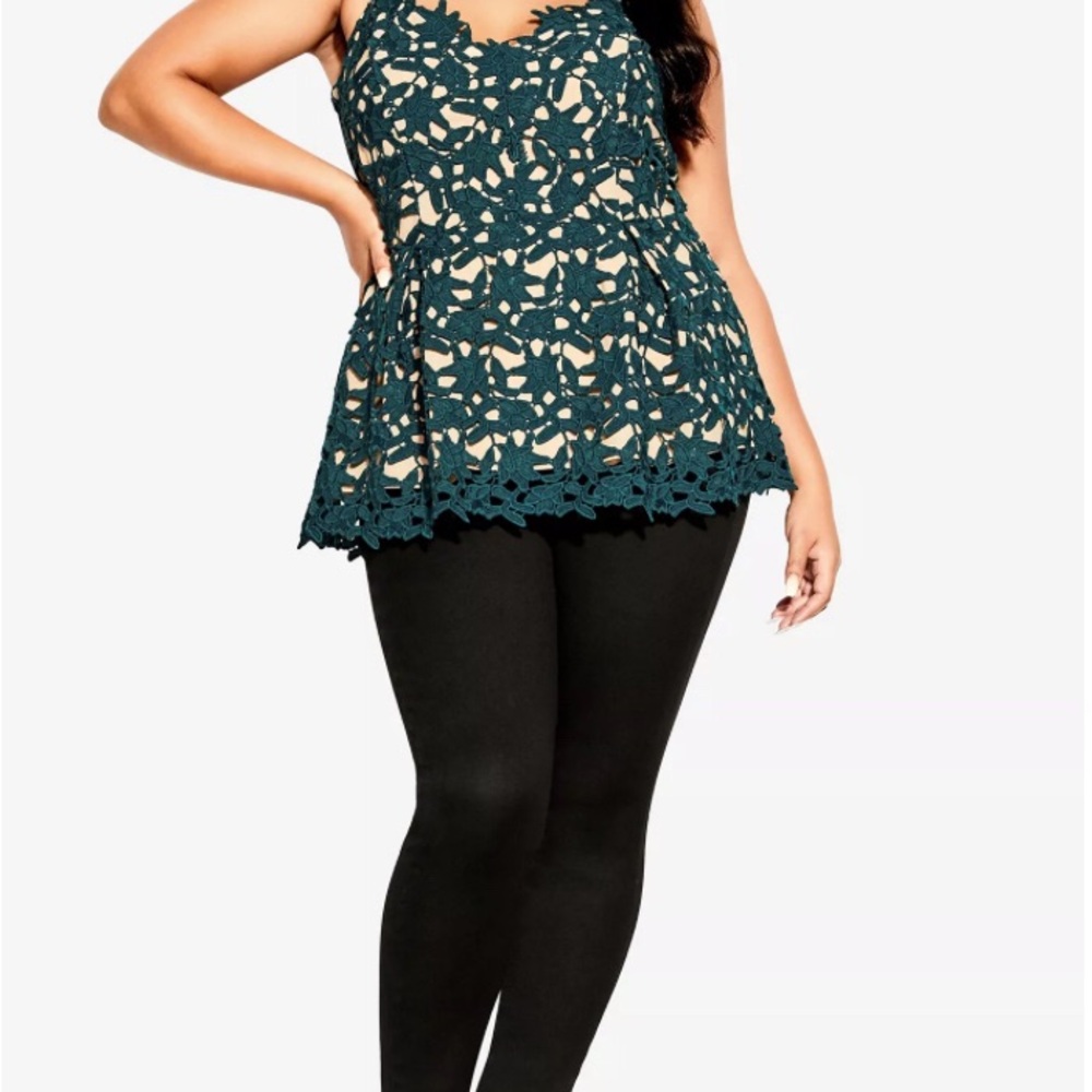 City Chic So Fancy Top - Teal